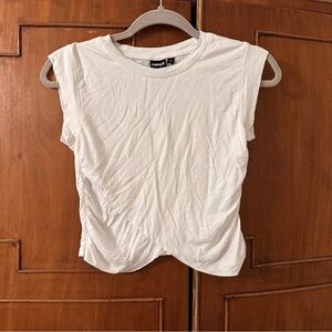 Mono B White cropped Women's Top Sz small